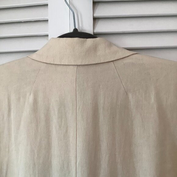 Free People oversized Olivia jacket blazer double-breasted cream large *no belt* - Picture 9 of 11